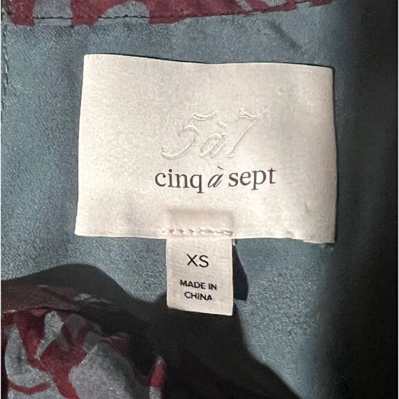 Cinq a Sept  silk floral peplum blouse XS - Picture 6 of 7